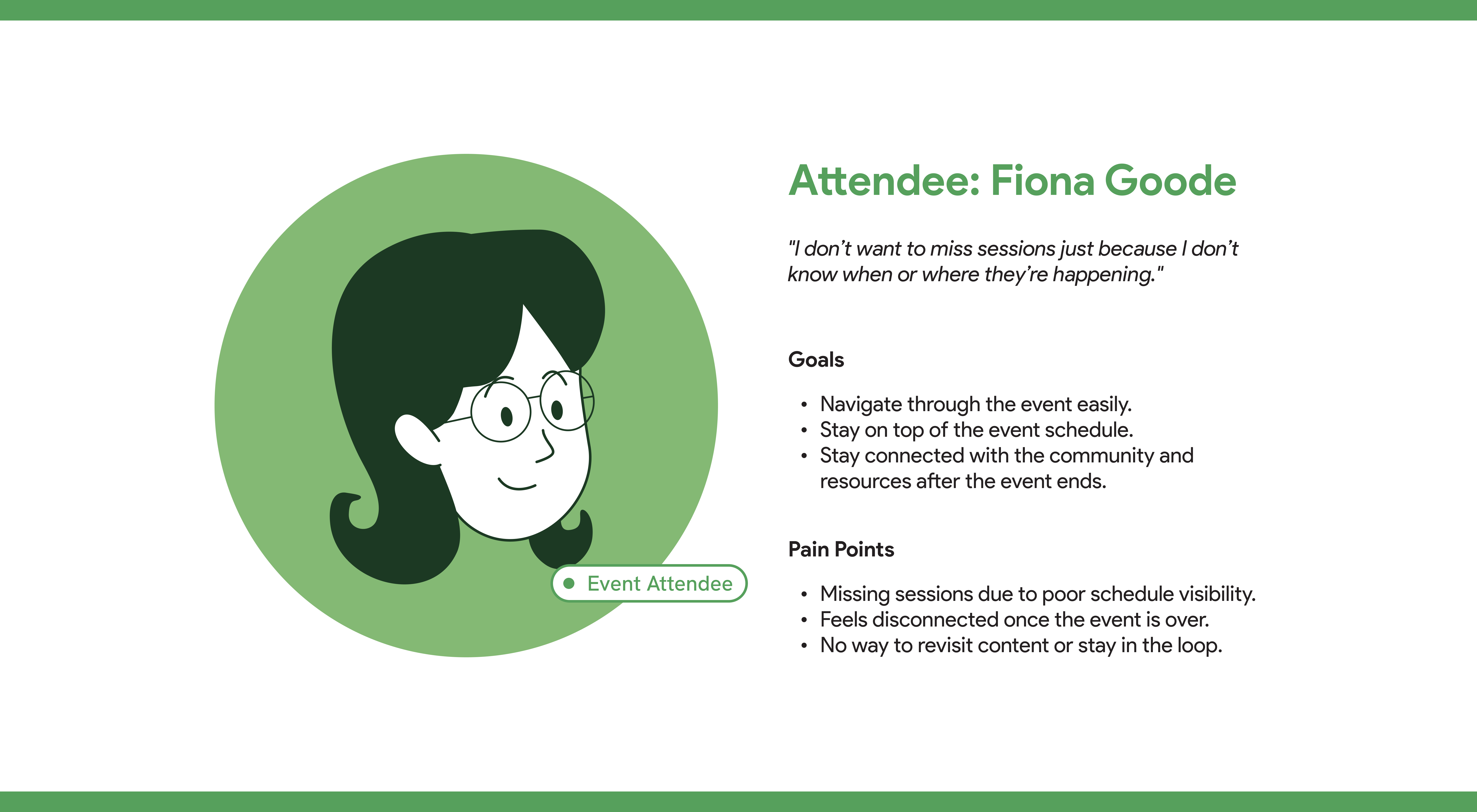 Attendee Persona — Fiona Goode